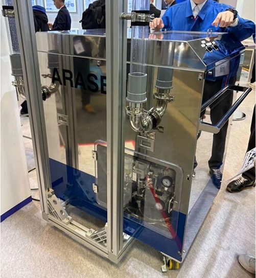 画像|配管洗浄機「ARASEN」のデモ機(RIX社) 撮影:益本